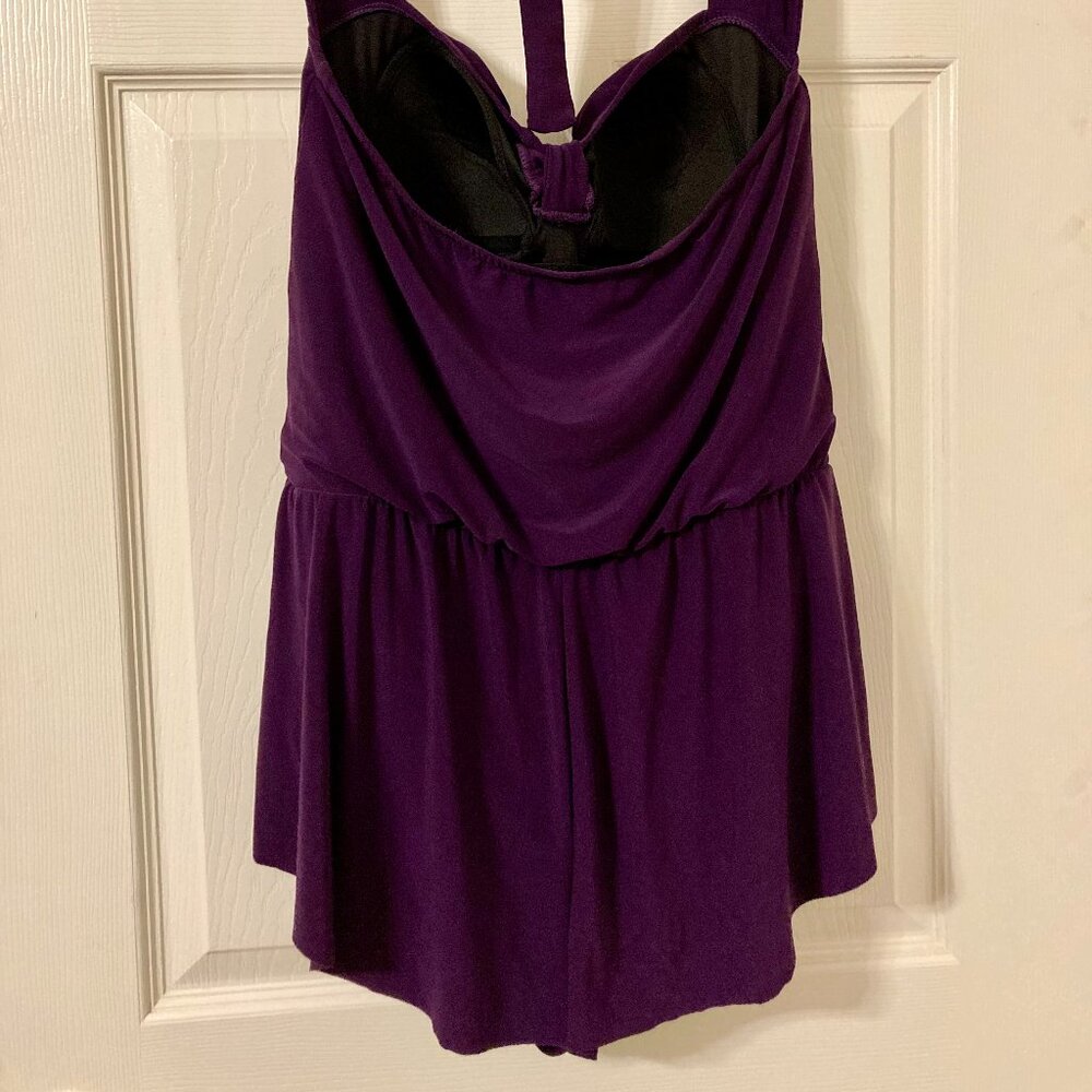 Great Condition, SZ M, Swim Shorty Romper, Deep Purple - Picture 3 of 3